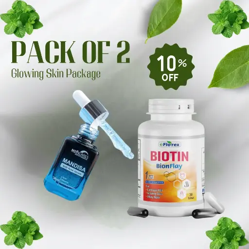Bionflay Biotin Capsules & Mandisa Anti Acne Serum