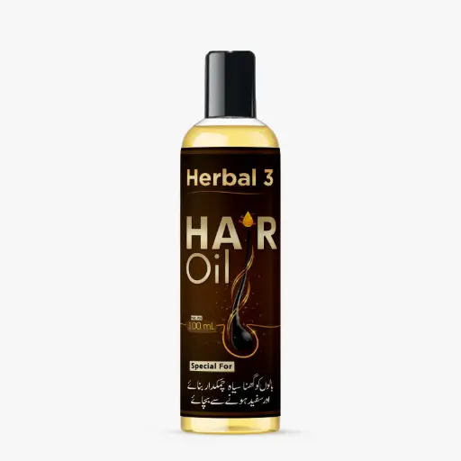 Herbal 3 Organic Hair Oil for Hairfall & Regrowth 
